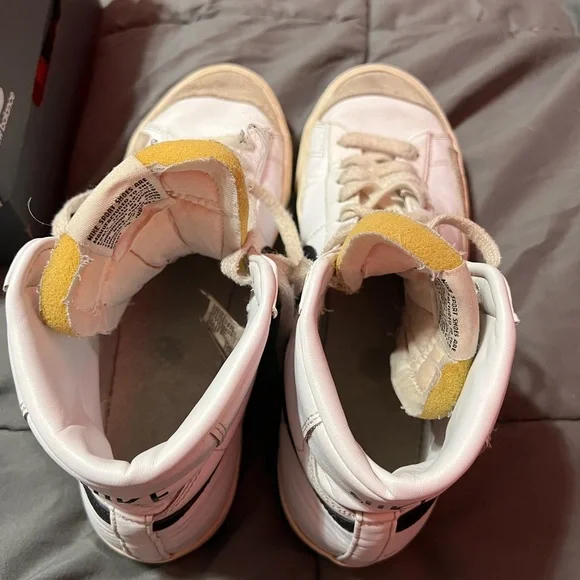 Nike Women's White and Black High-Top Sneakers - Picture 4 of 5